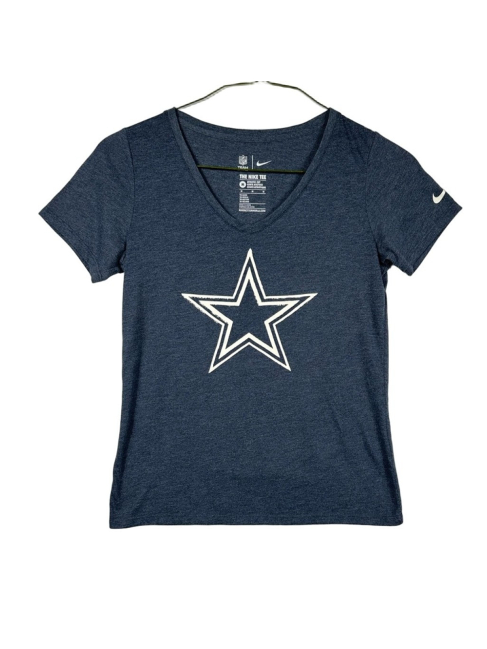 Nike Team Apparel NFL Dallas Cowboys Football Shirt Blue Athletic Womens Medium